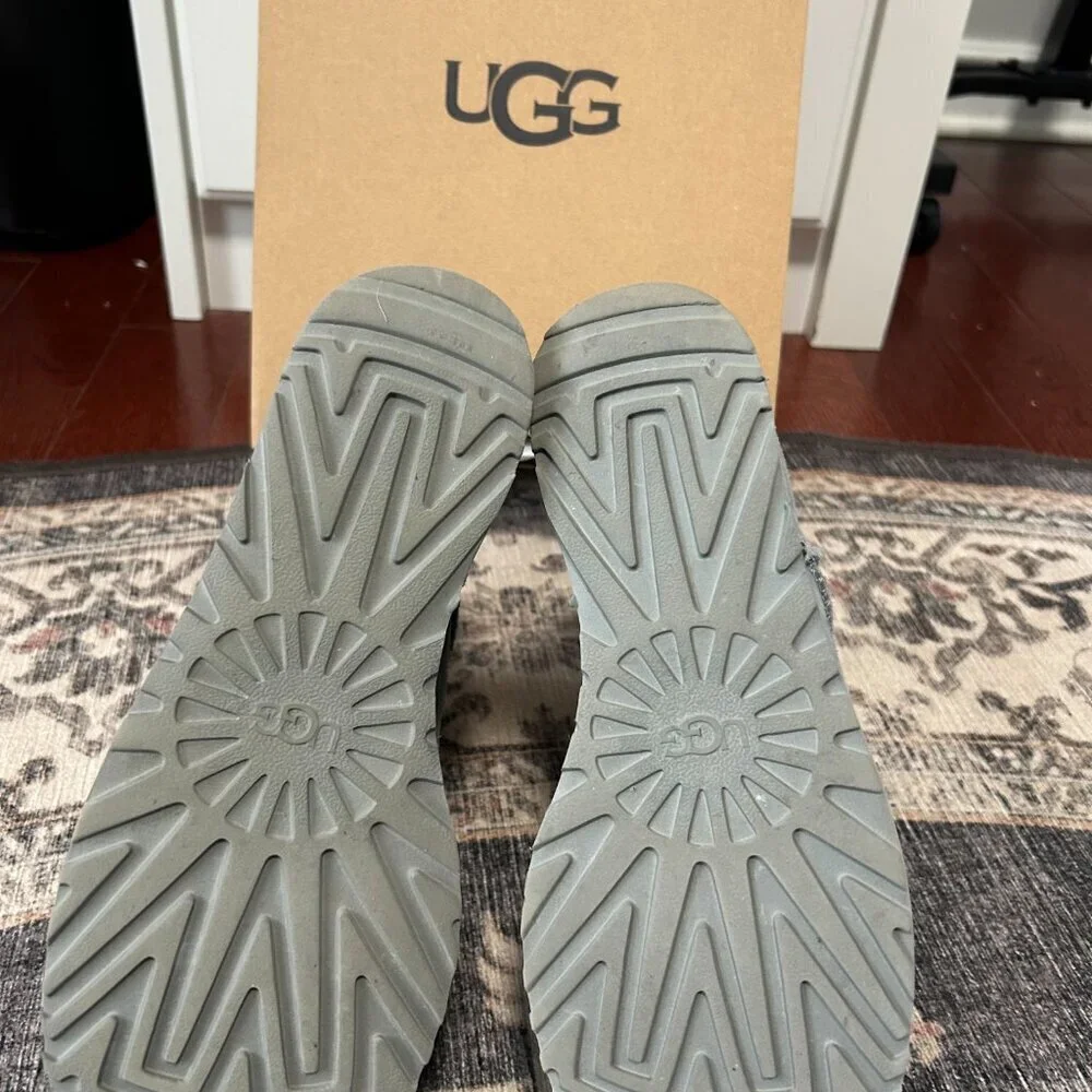 UGG Classic Mini Wedge Bootie Geyser Suede Size 9 EUC